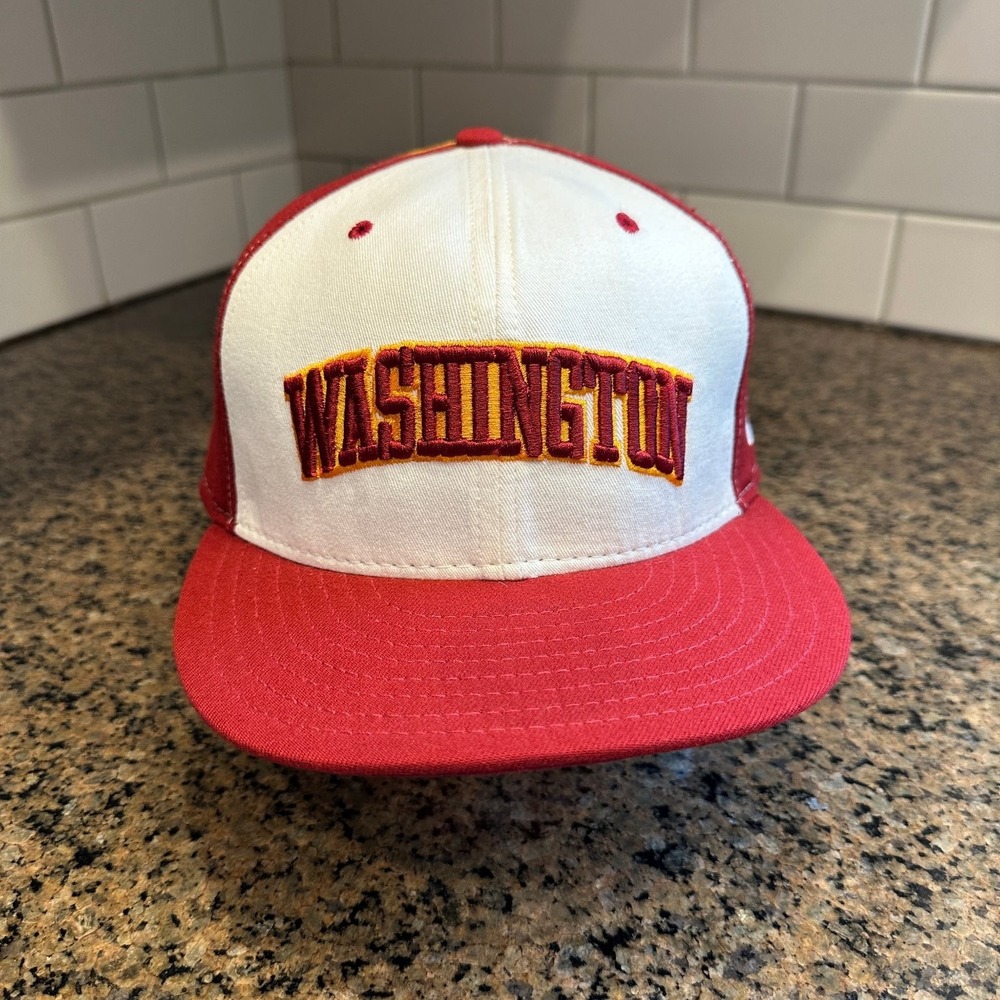Washington Red Skins Hat New Era 59FIFTY Men's 7 3/8 Made in USA 100% Wool